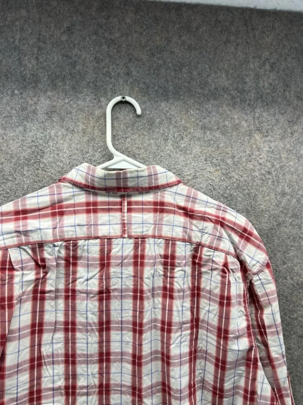 Banana Republic Shirt Men XL Red Plaid Long Sleeve Button Up Cotton Casual